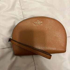 Kate Spade Tan Leather Zip Pouch